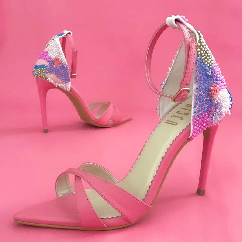 Hot pink heels wedding sales